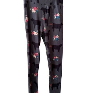 Gray and Black Skinny Pants with Stretchy Fit